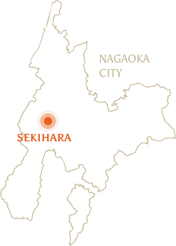 長岡市内における関原の位置