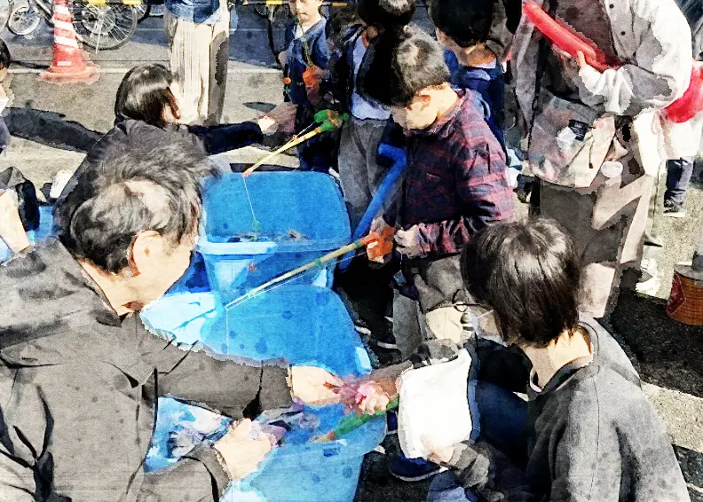 子どもへの景品配布