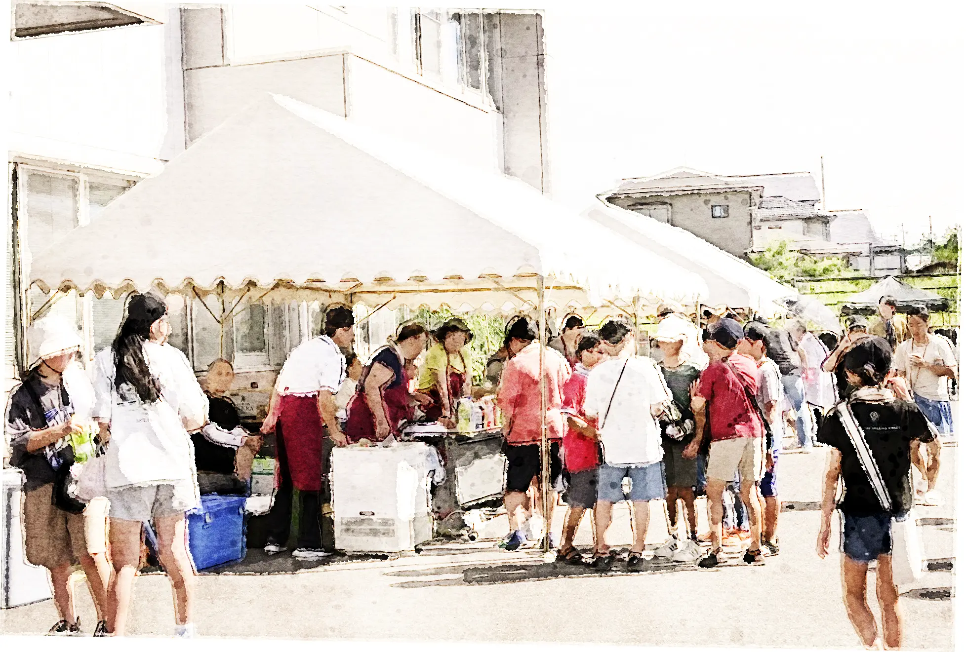 祭りの屋台の様子